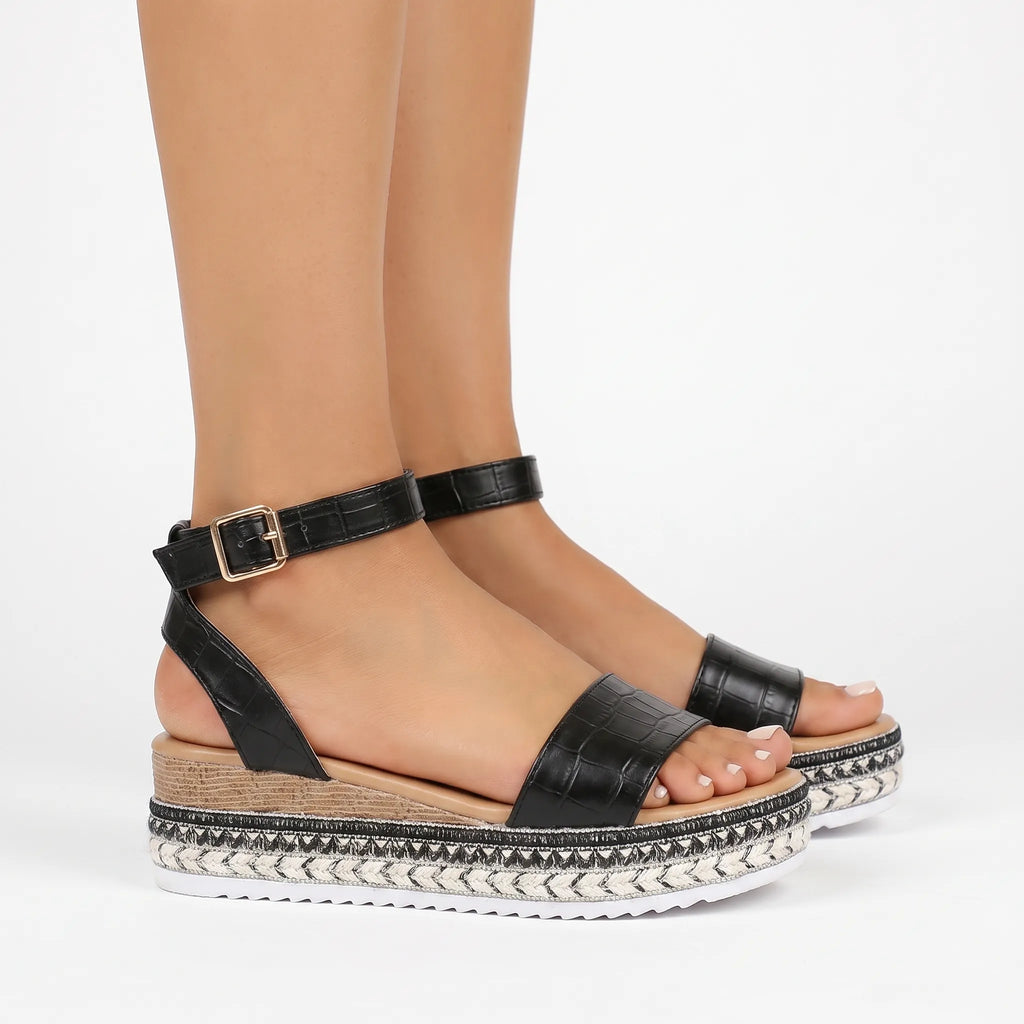 Aurisole - Open-Toe Platform Sandals Beach Outings