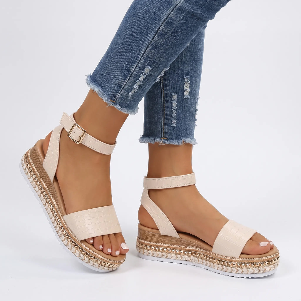Aurisole - Open-Toe Platform Sandals Beach Outings