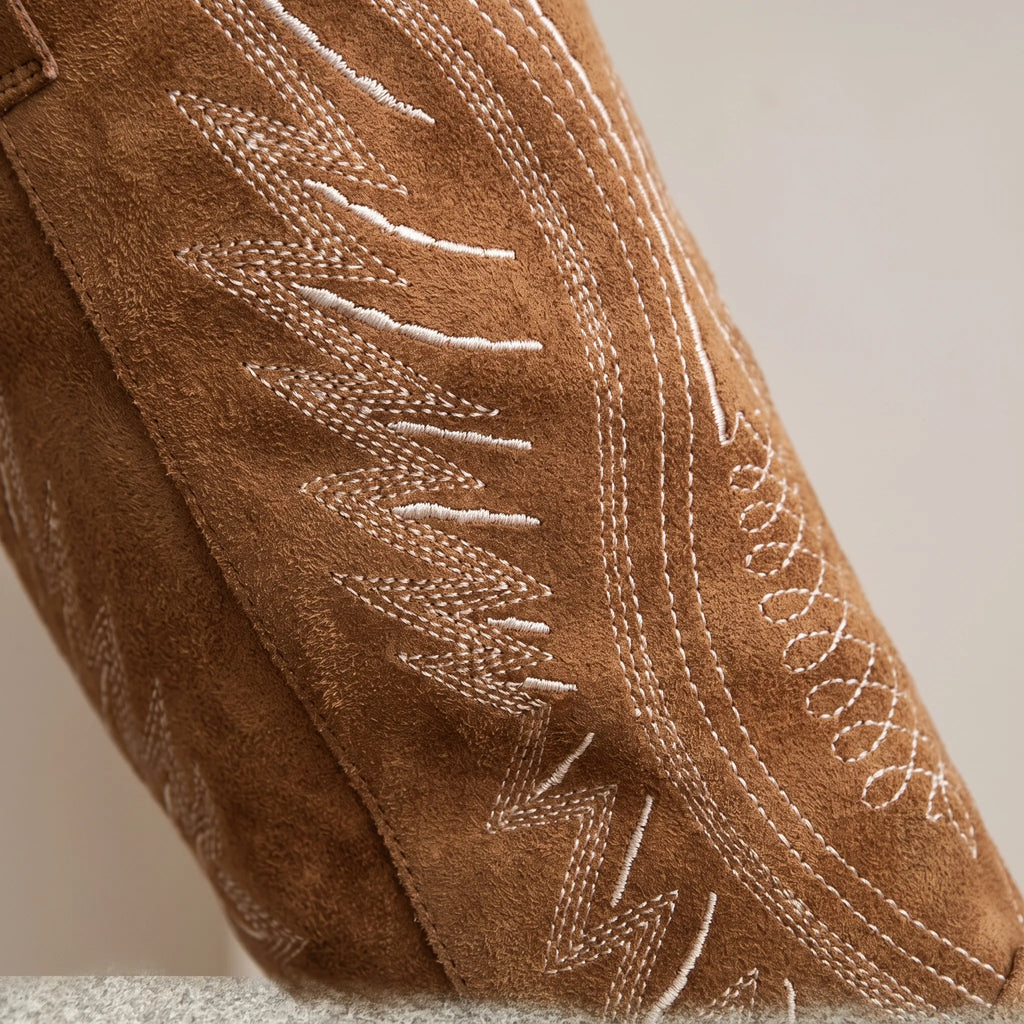Avarra - Knee-High Embroidered Ladies Western Boots Festival Styling