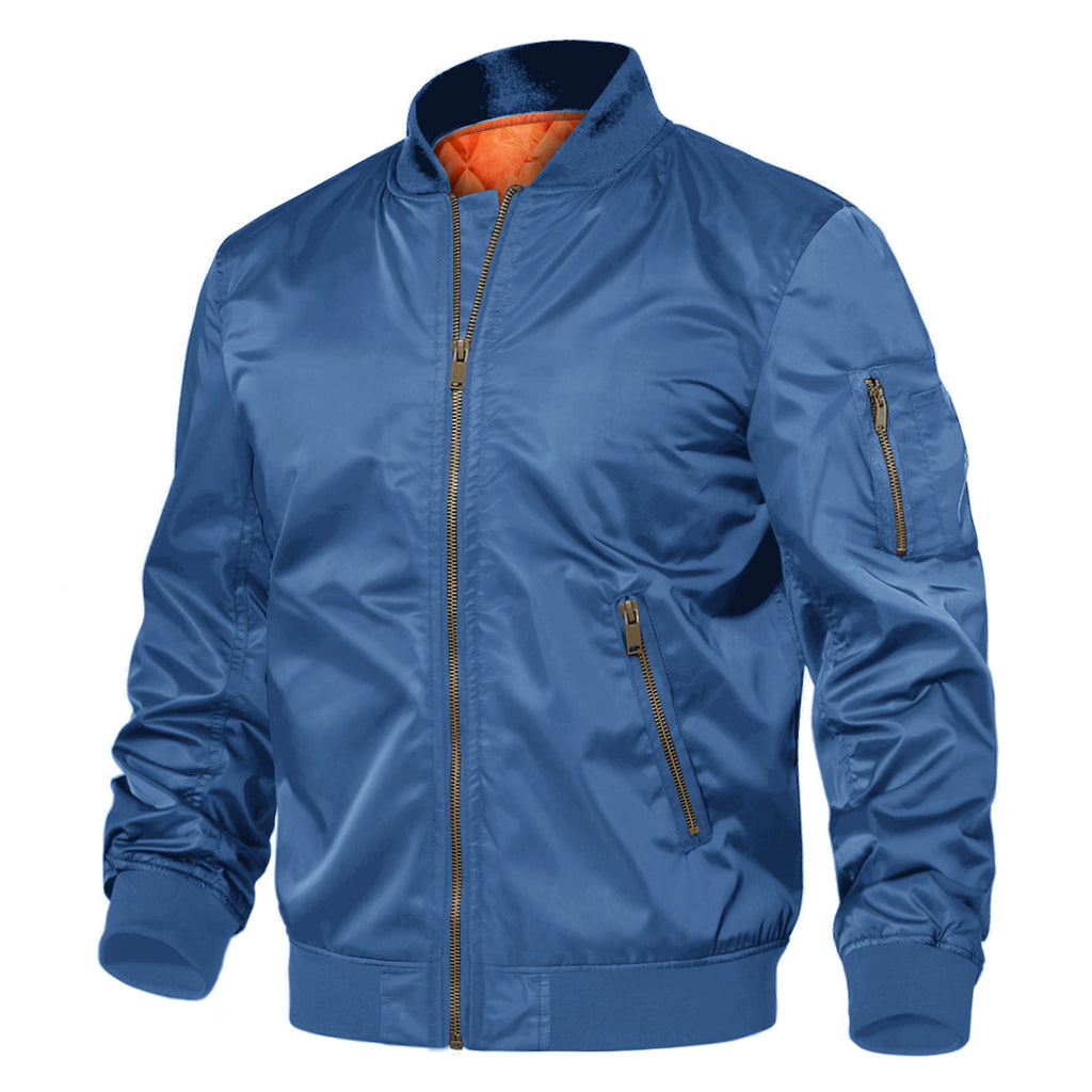 Aviar  - Classic Padded Bomber Jacket Layering Over Casual Outfits