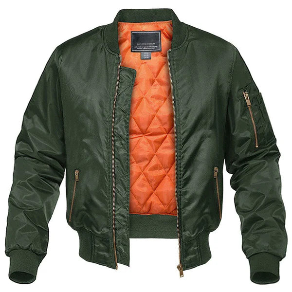 Aviar  - Classic Padded Bomber Jacket Layering Over Casual Outfits