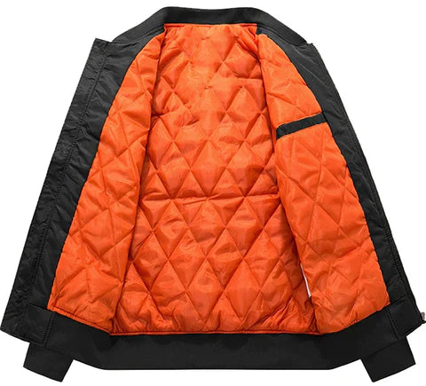 Aviar  - Classic Padded Bomber Jacket Layering Over Casual Outfits