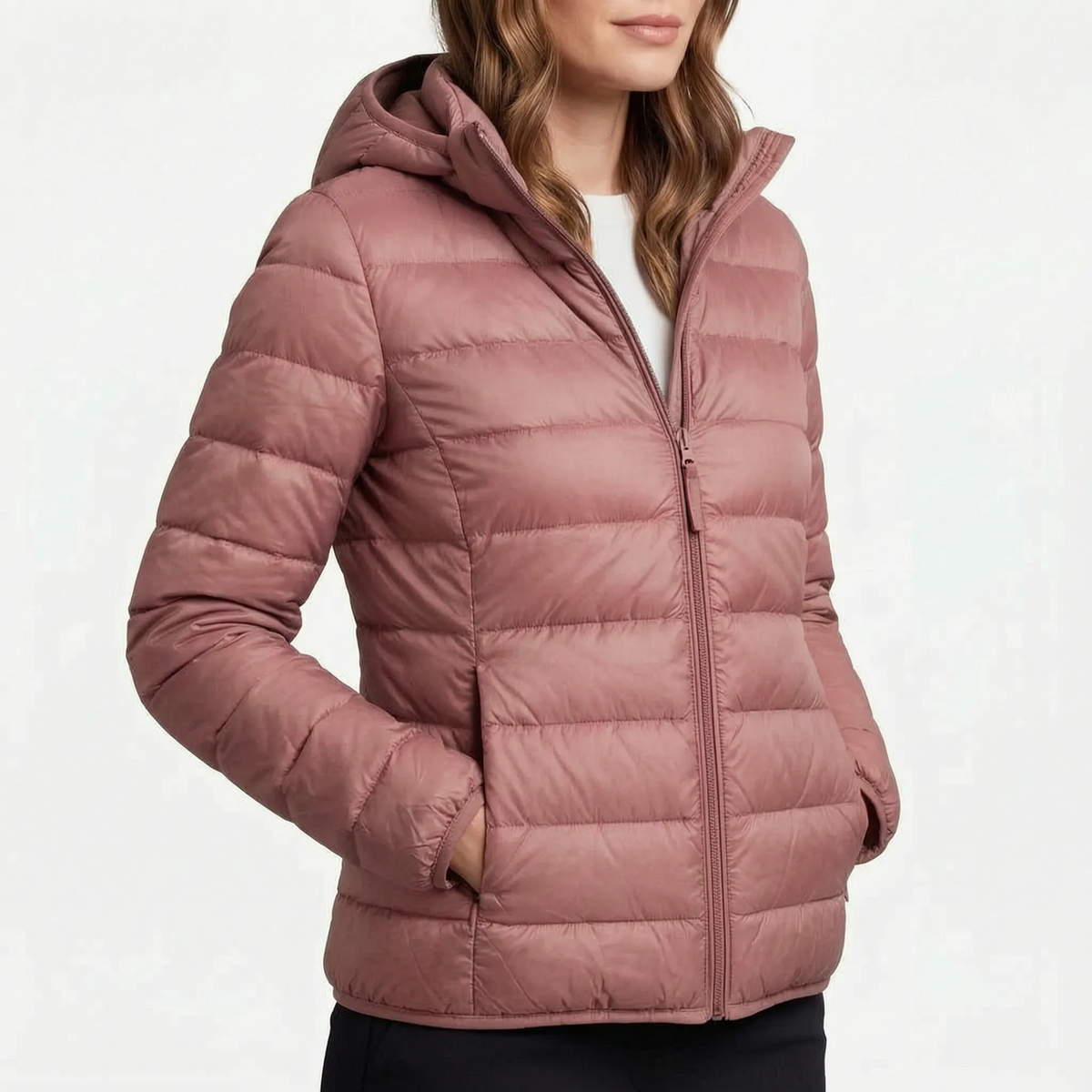 BreezeCoat - Lightweight Hooded Puffer Jacket Daily Commuting
