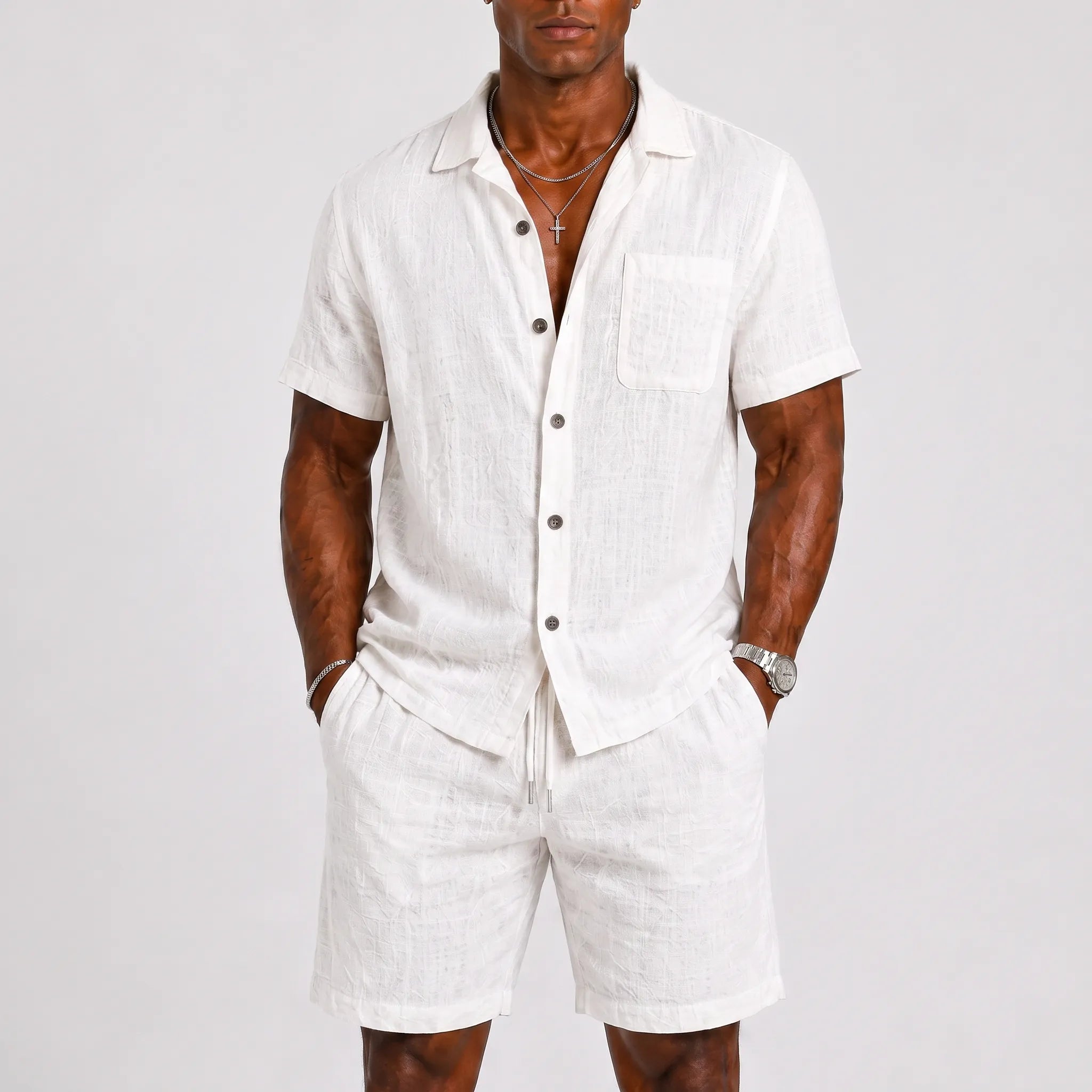 Breezium - Textured Co-Ord Short Set Holiday Packing