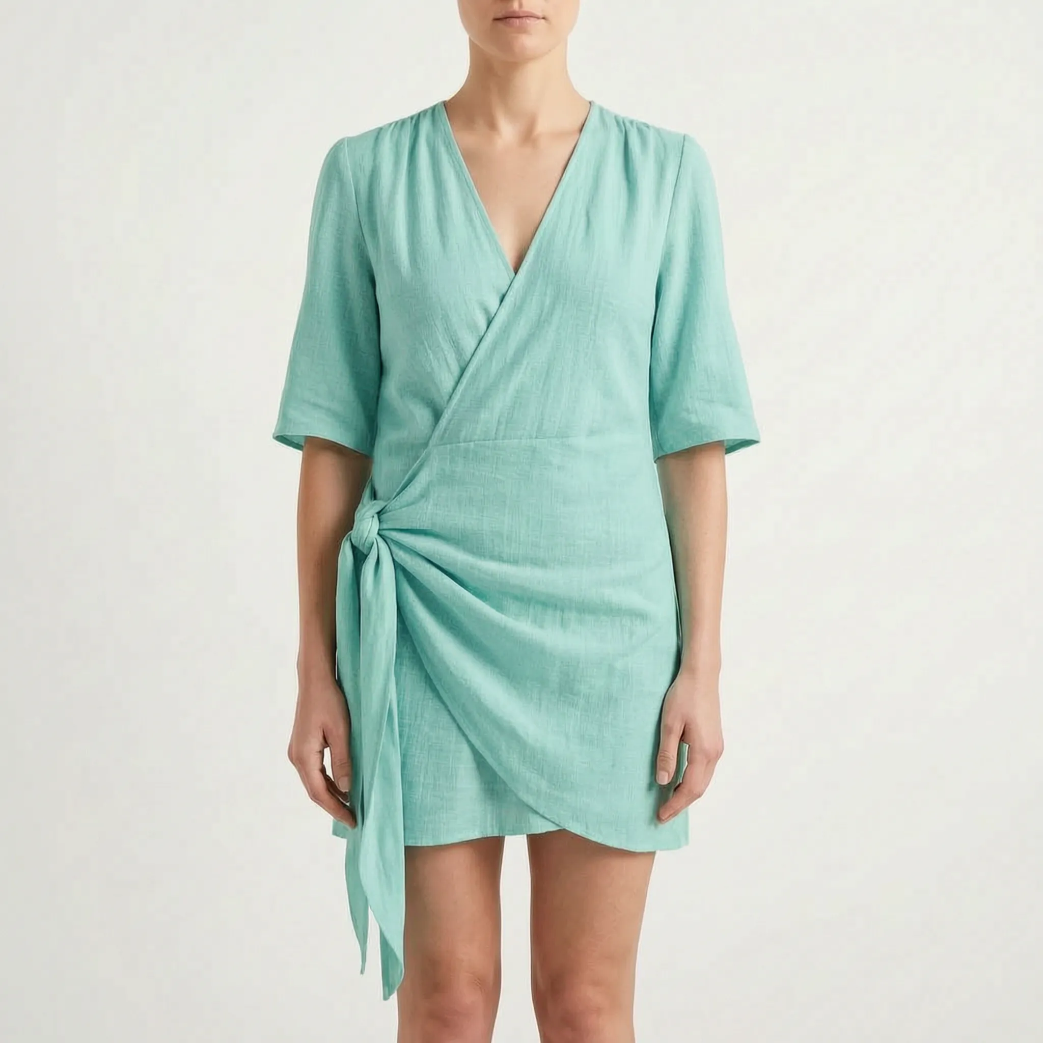 Breezona  - Relaxed Fit Summer Wrap Dress Summer Days Out