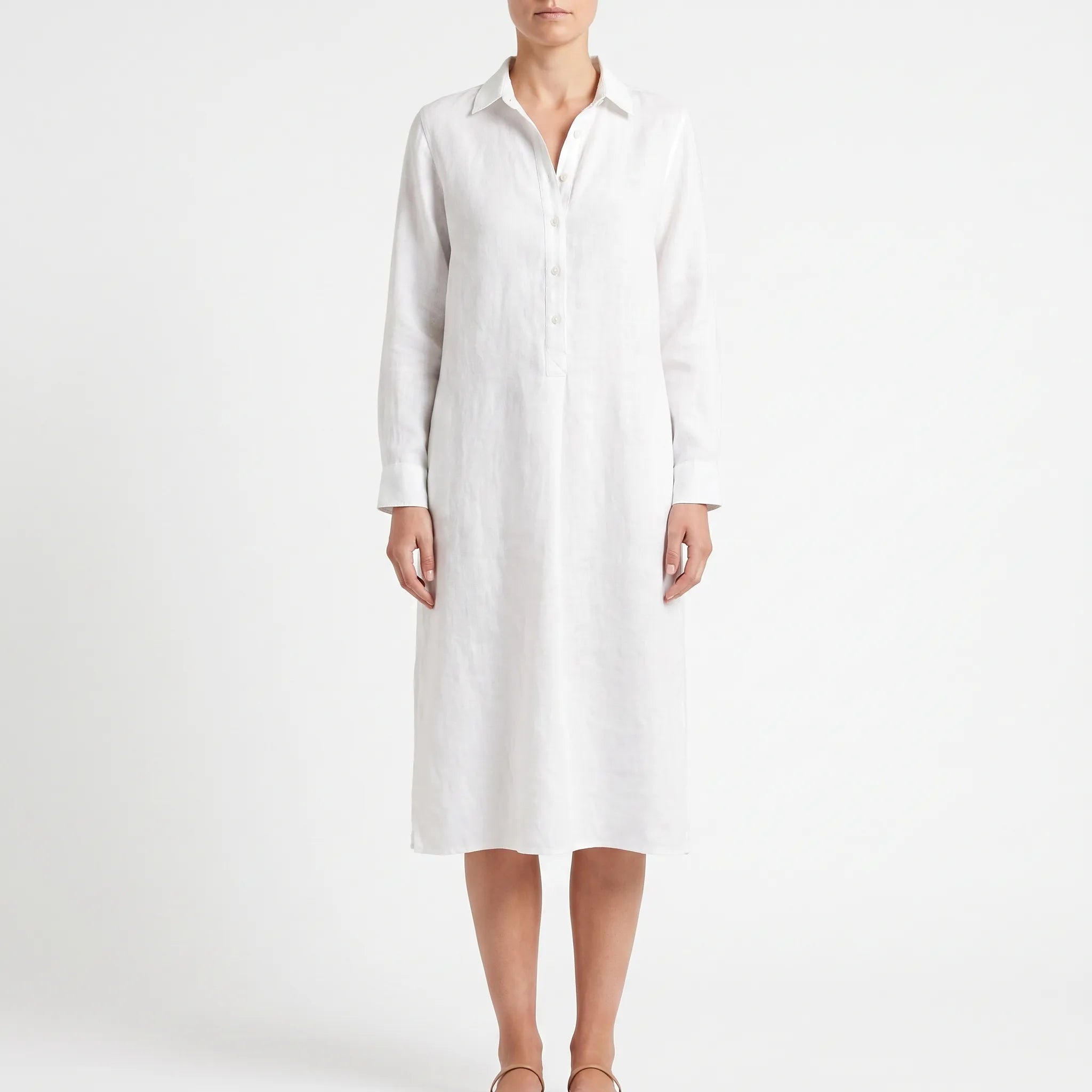 Breezora - Long Casual Shirt Dress Warm Weather Styling
