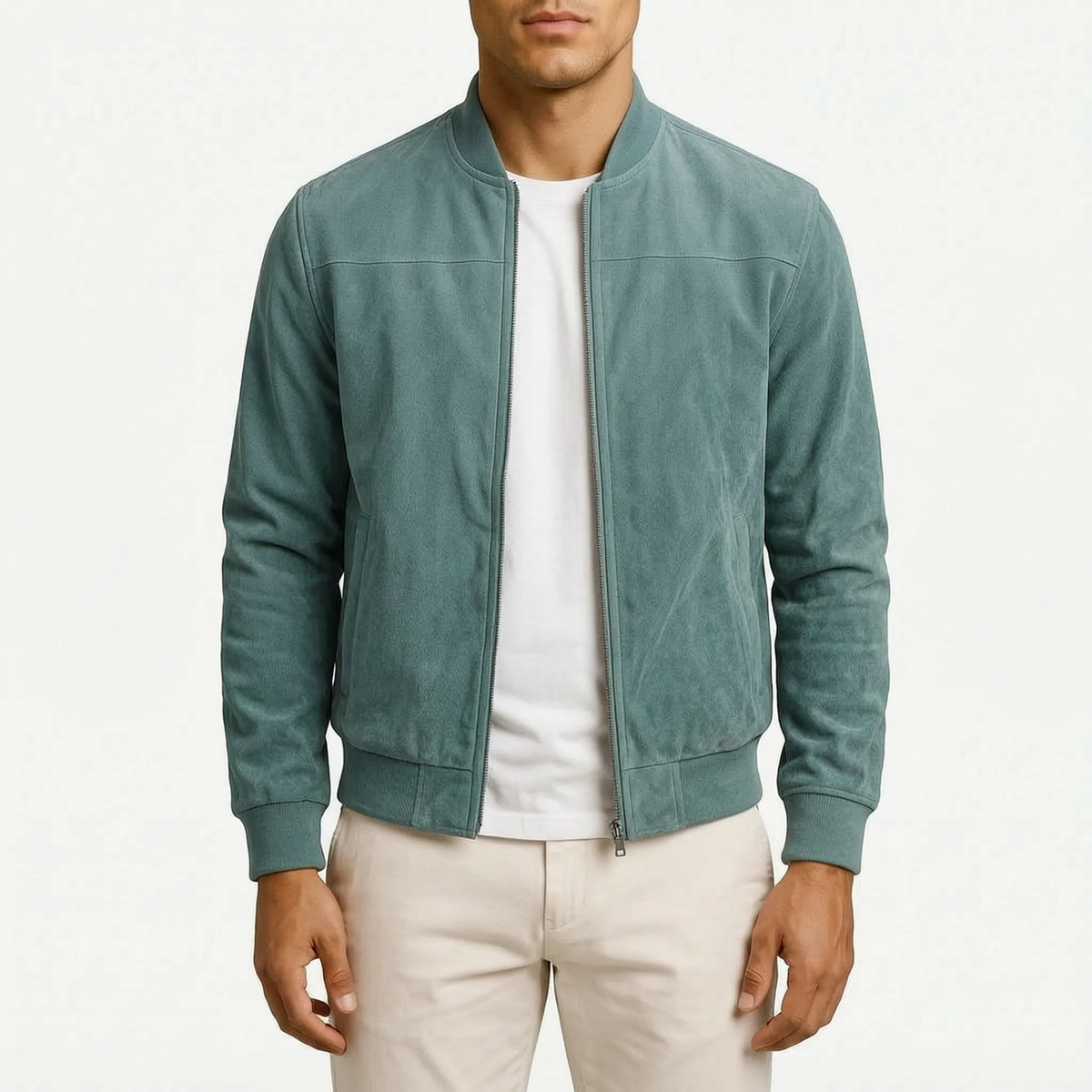 Brevon - Classic Zip-Front Bomber Jacket Transitional Weather Layering