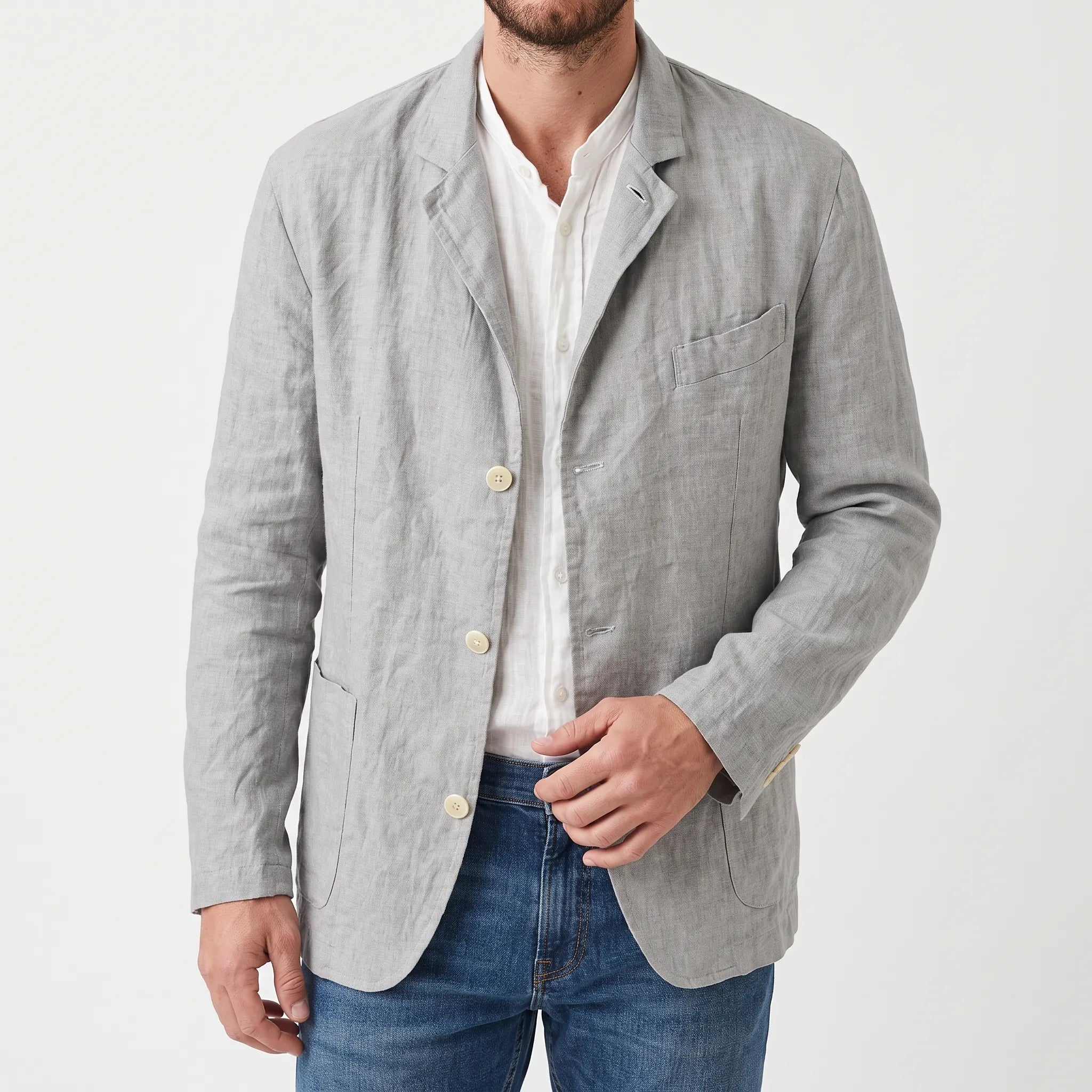 Brezano  - Unstructured Summer Men's Blazer Summer Styling