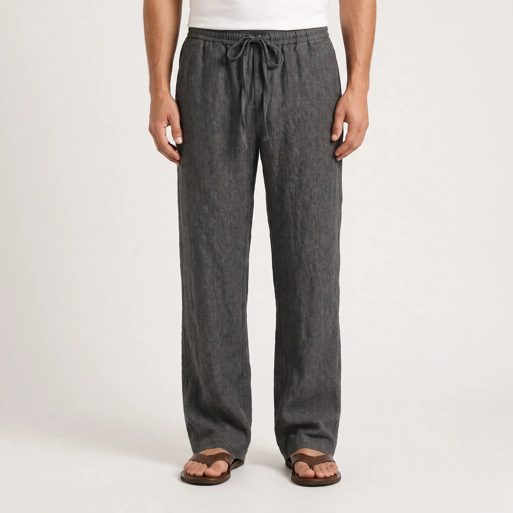 Brezora - Relaxed Drawstring Summer Trousers Warm Weather Wear