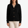 CardiChic - Collared Button-Up Knit Cardigan Everyday Layering