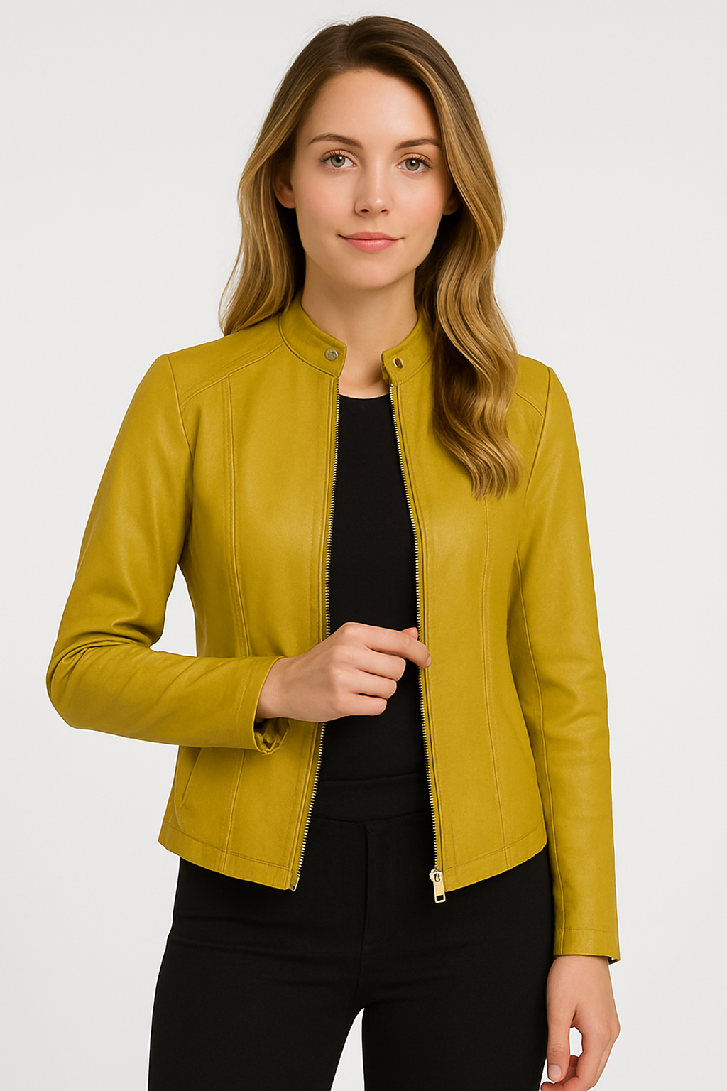 Vantero - Faux Leather Zip Jacket Day To Evening Wear — view 8 of 10