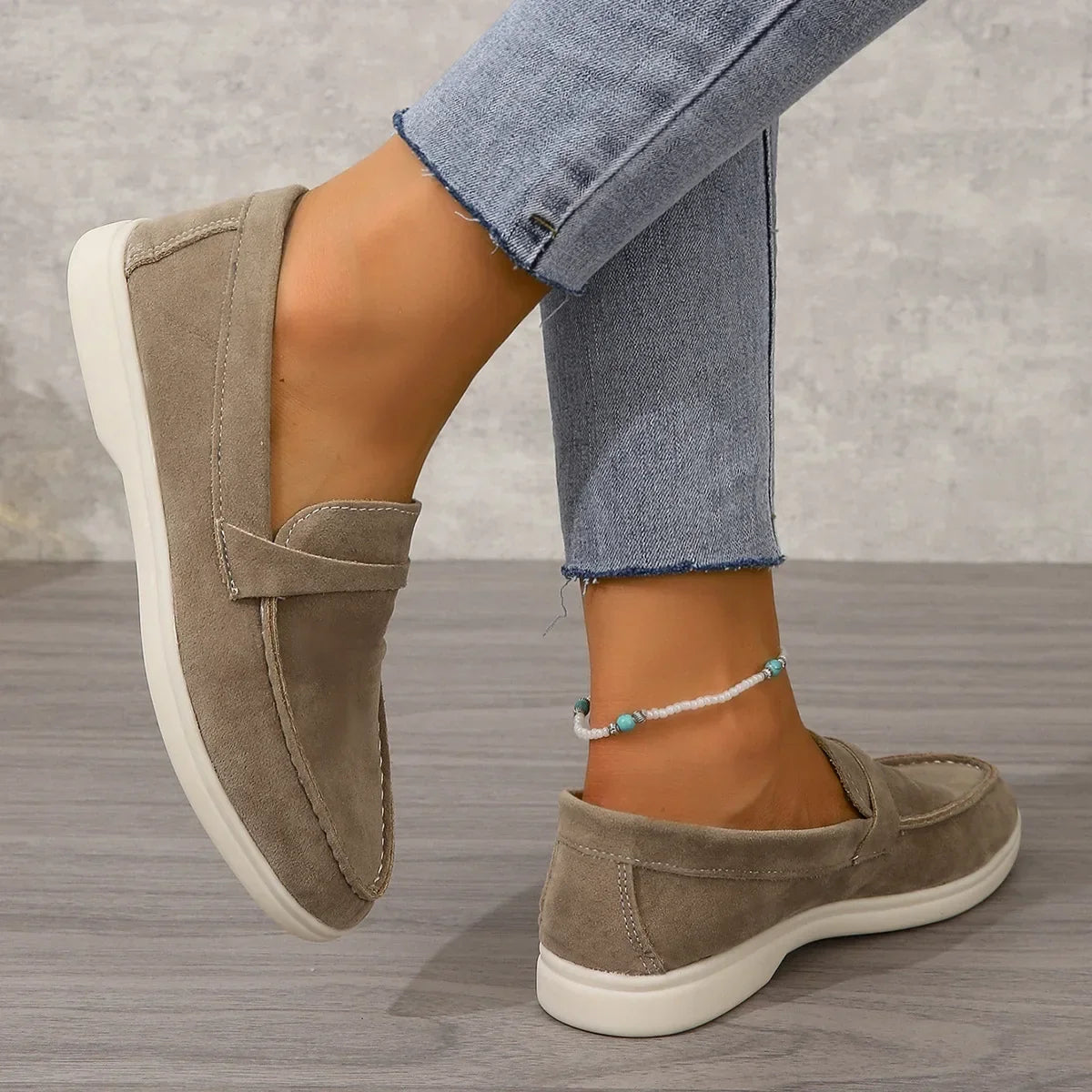 Amberlow - Suede Slip On Loafers Office Wear — view 6 of 10