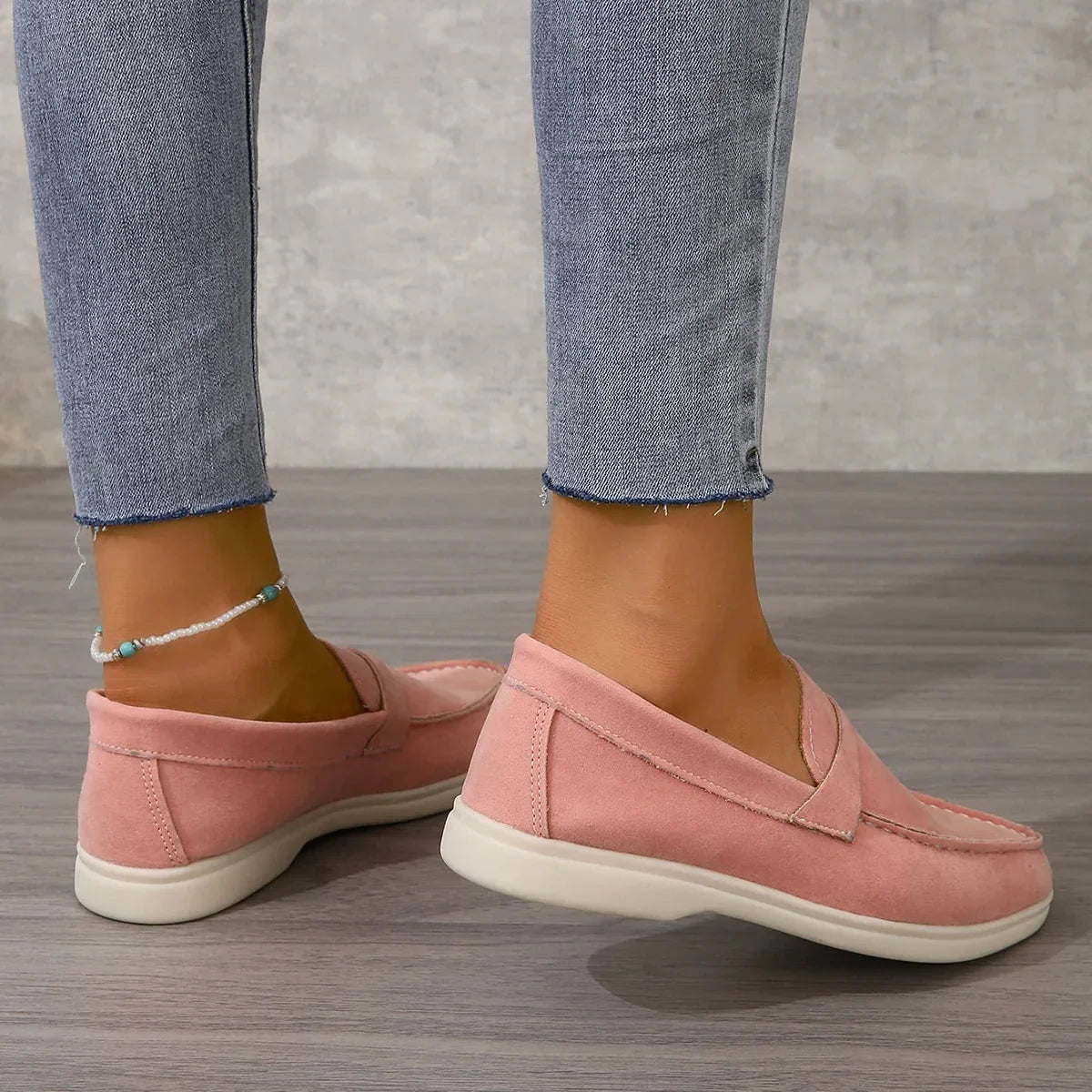 Amberlow - Suede Slip On Loafers Office Wear — view 9 of 10