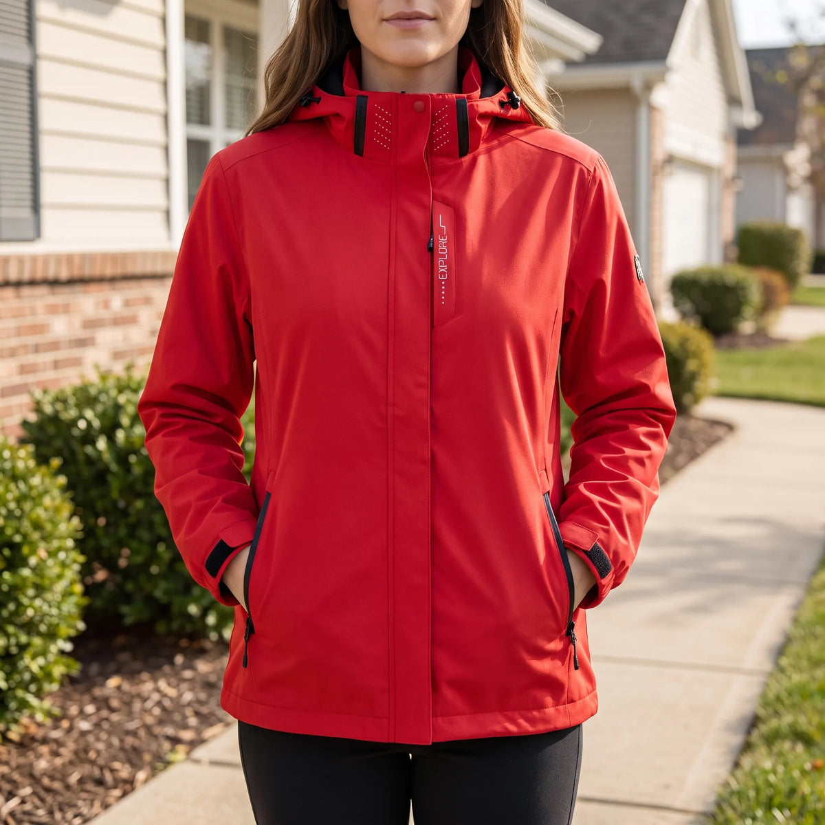 DrizzleShield - Lightweight Hooded Rain Jacket Daily Commutes