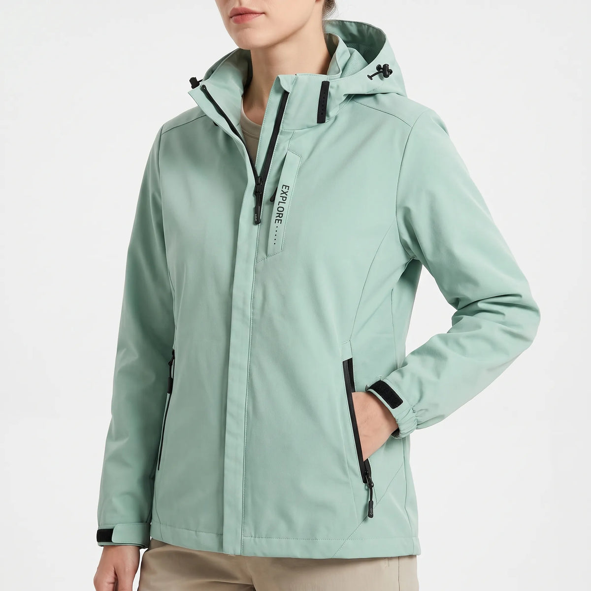 DrizzleShield - Lightweight Hooded Rain Jacket Daily Commutes