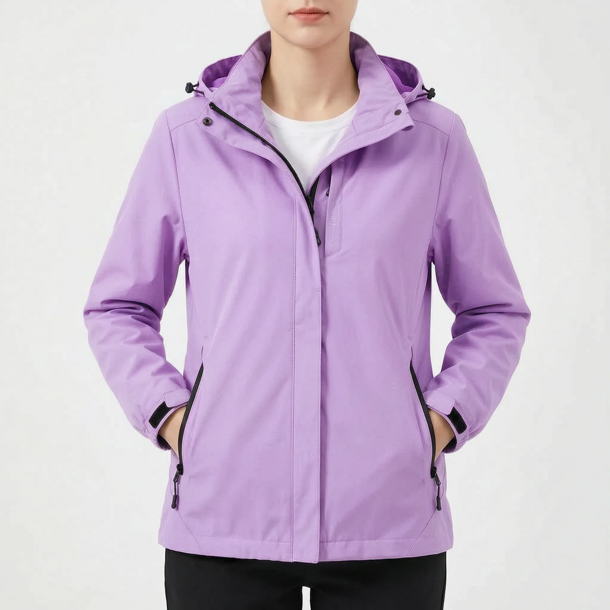 DrizzleShield - Lightweight Hooded Rain Jacket Daily Commutes