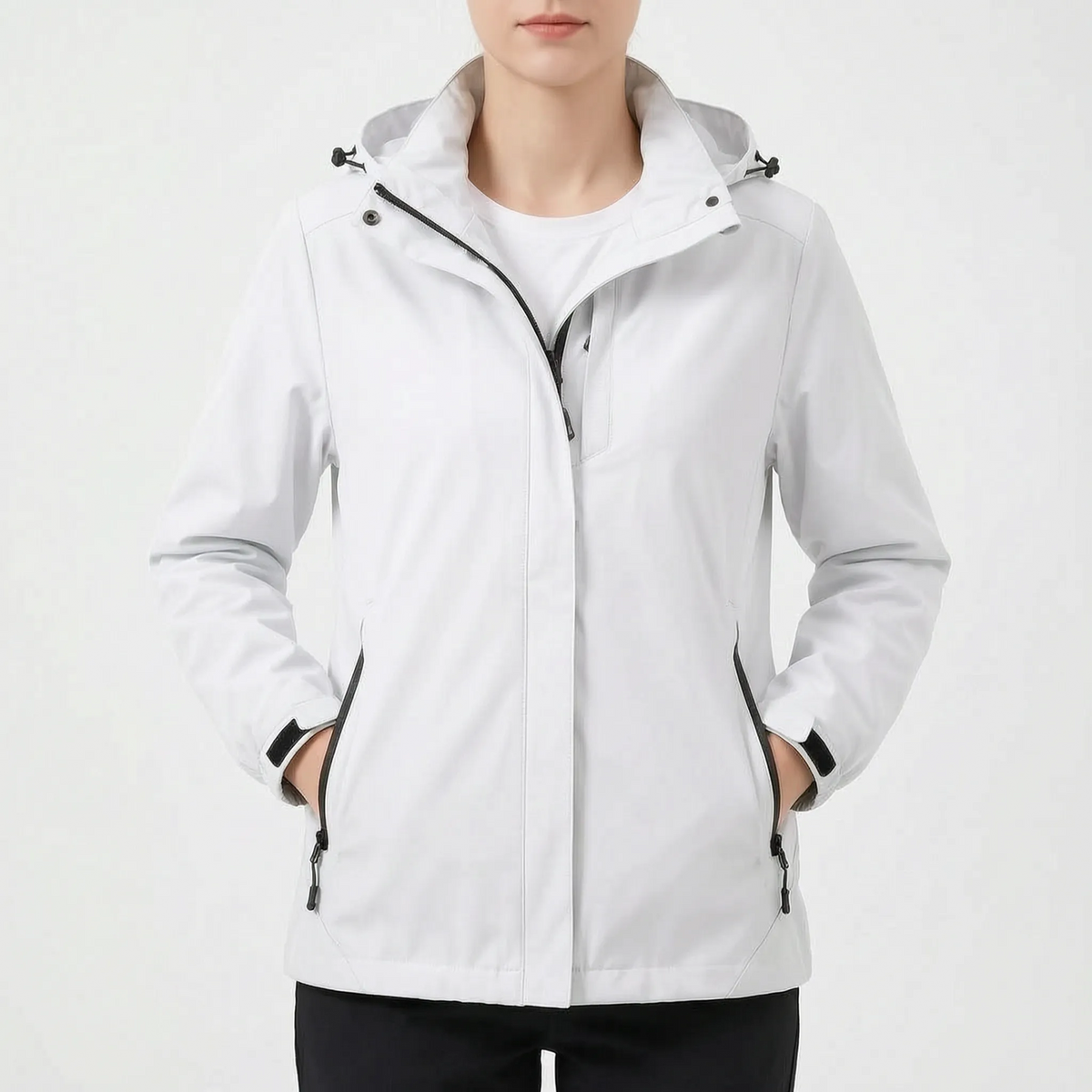DrizzleShield - Lightweight Hooded Rain Jacket Daily Commutes