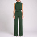 Elegare - Sleeveless Wide-Leg Elegant Jumpsuit Wedding Guest Attire