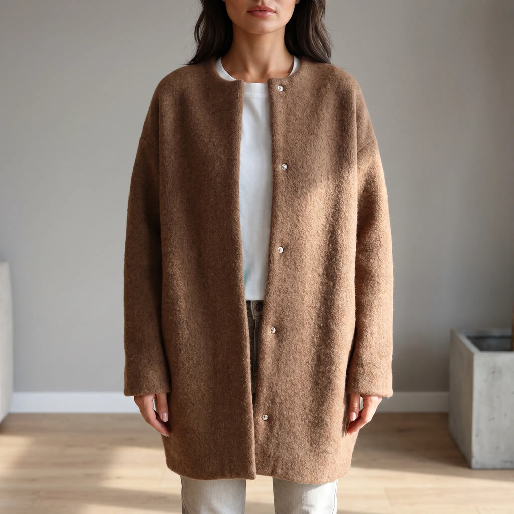 ElenaWrap - Womens Longline Knit Cardigan Layering On Cold Days
