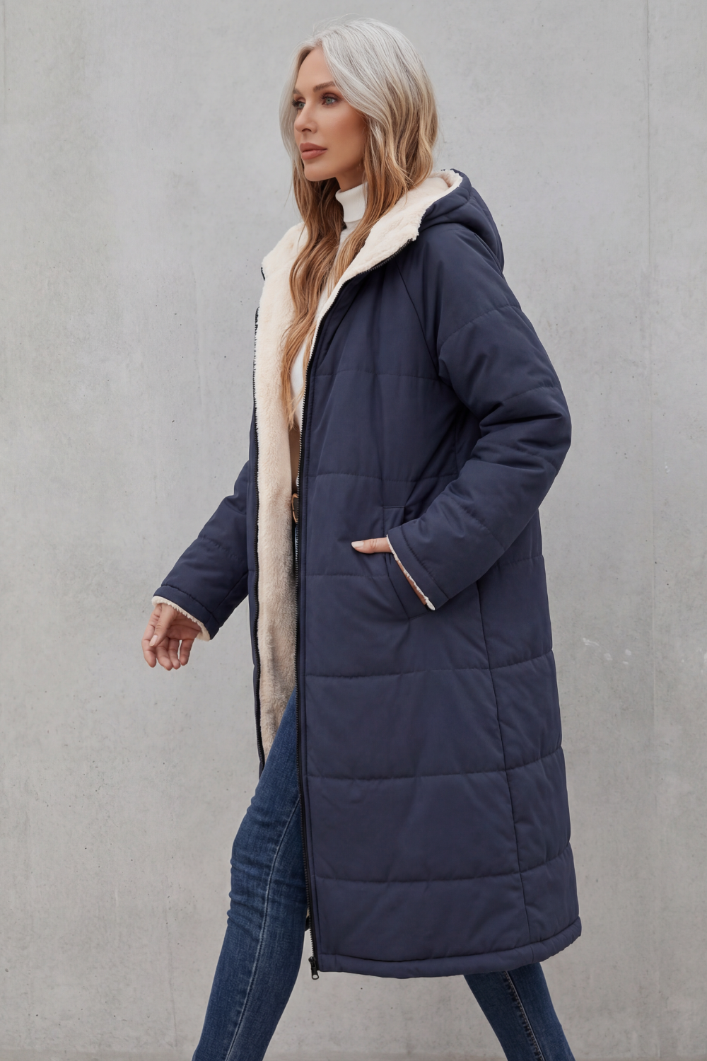 Women's Fleece Coat With Everyday Comfort Fit, Sizes S-2XL — view 3 of 10