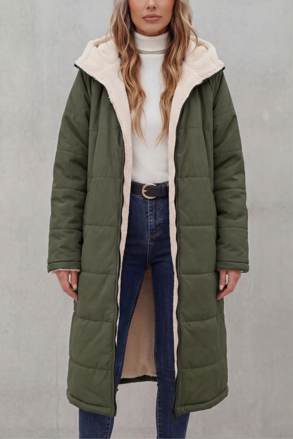Women's Fleece Coat With Everyday Comfort Fit, Sizes S-2XL — view 9 of 10