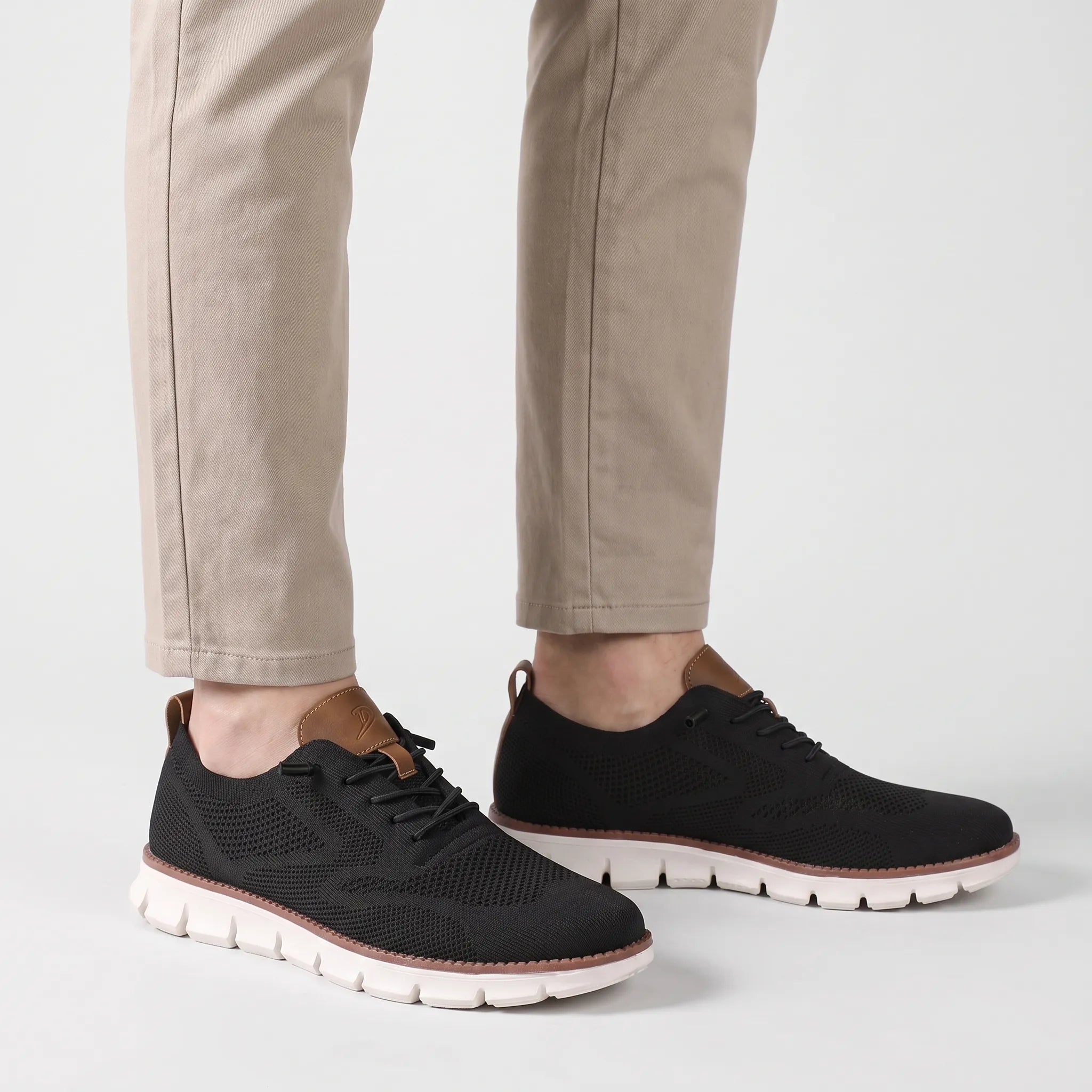 FlexStride - Knitted Smart Casual Trainers Everyday Commuting