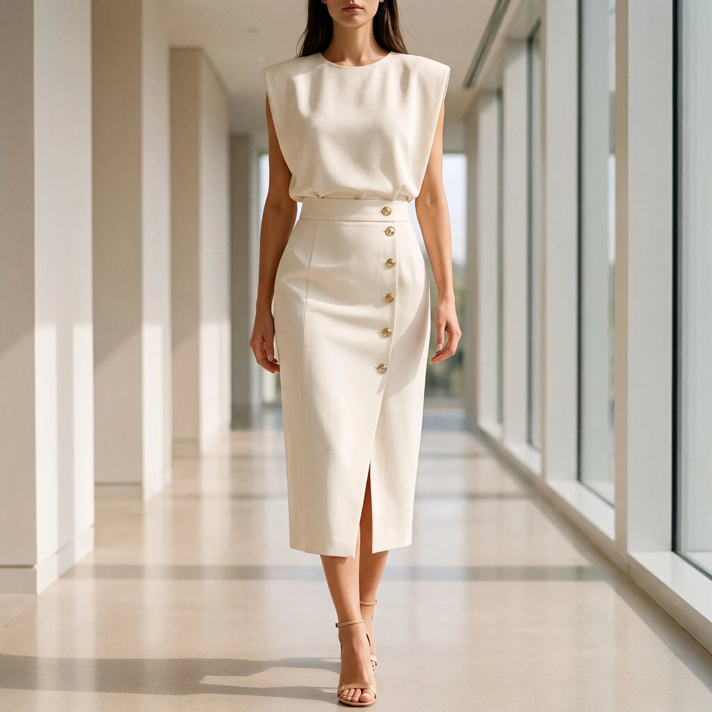 FormaDress - Structured Tailored Midi Dress Formal Events
