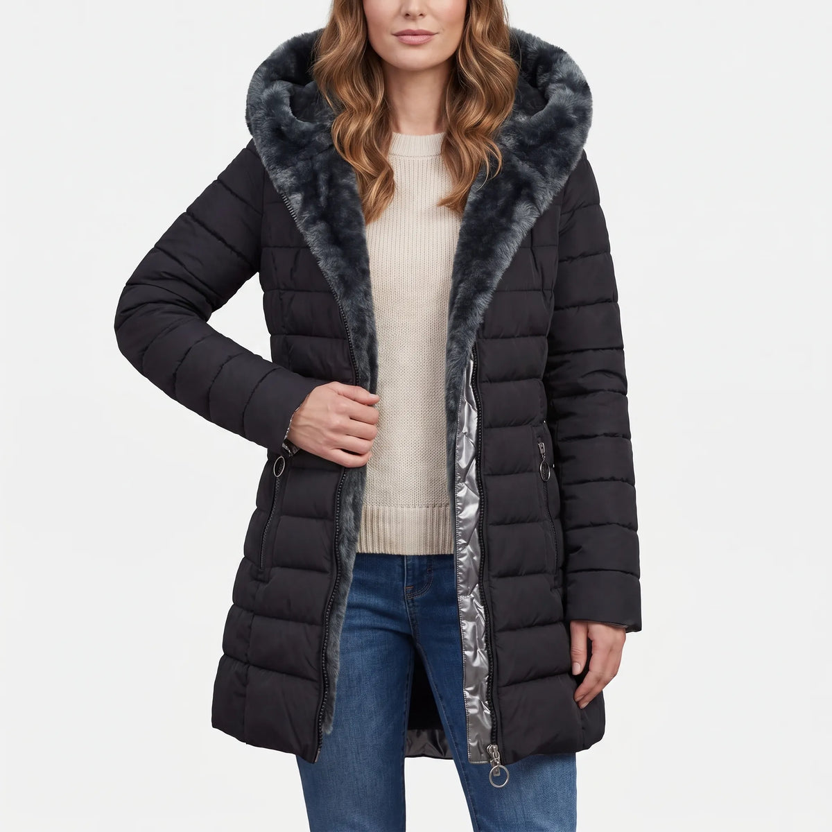Frostira - Quilted Winter Parka Jacket Cold Weather Commuting