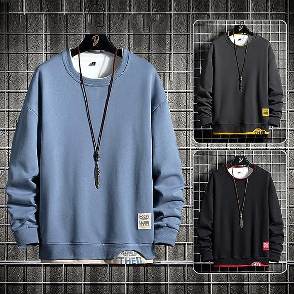 Hemford  - Slim Fit Layered Sweatshirt Casual Daily Wear