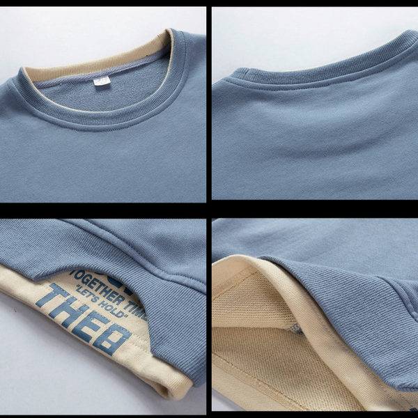 Hemford  - Slim Fit Layered Sweatshirt Casual Daily Wear