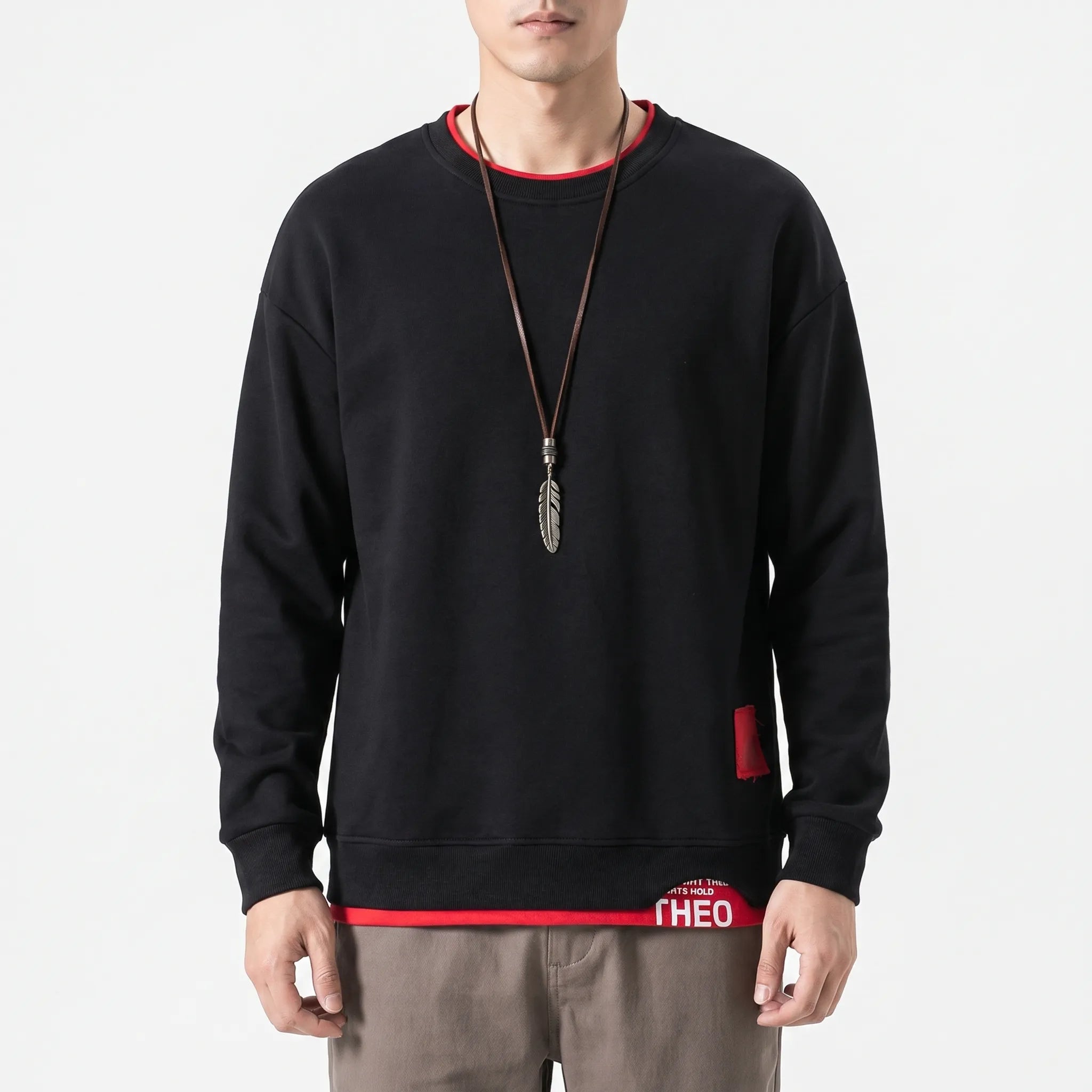 Hemford  - Slim Fit Layered Sweatshirt Casual Daily Wear
