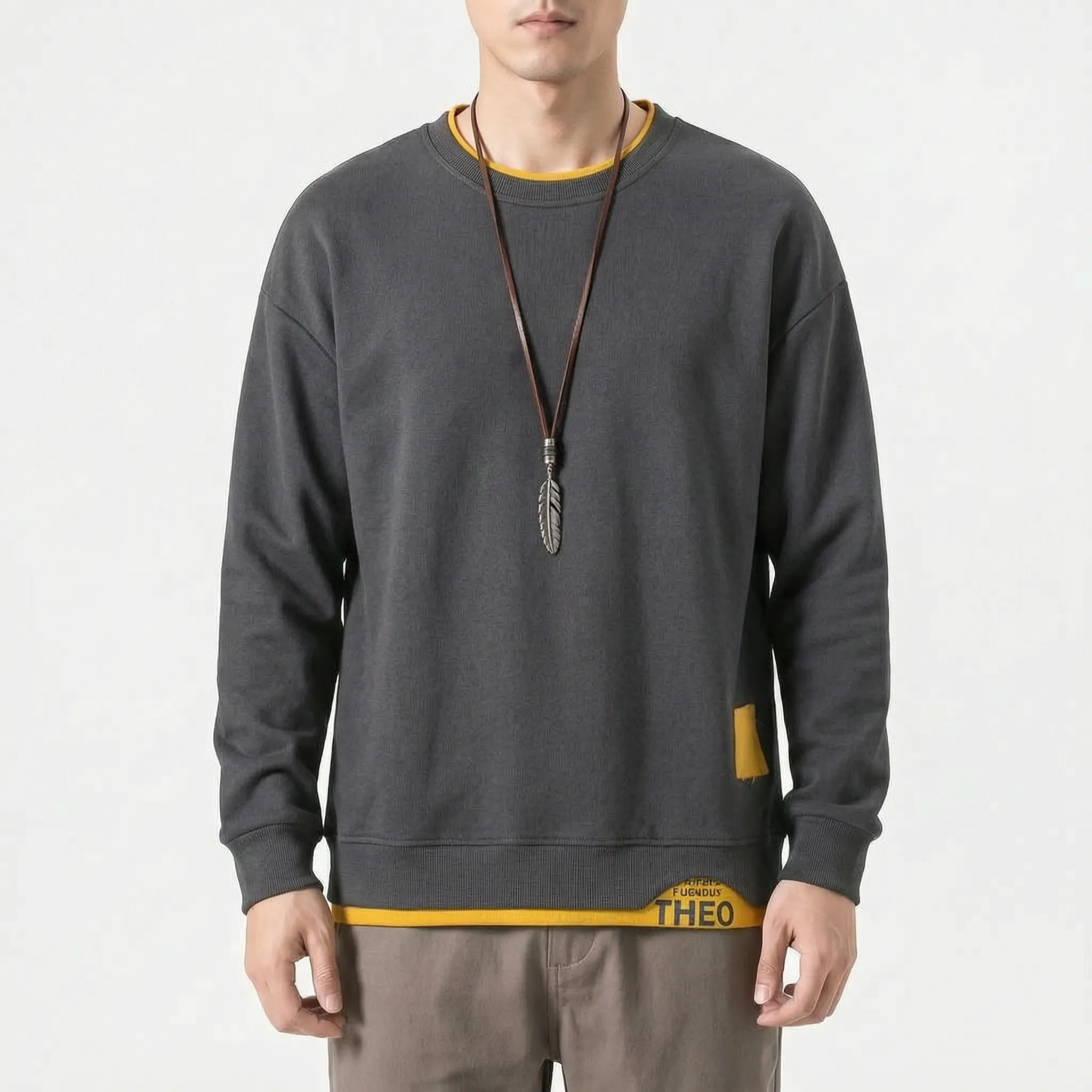 Hemford  - Slim Fit Layered Sweatshirt Casual Daily Wear