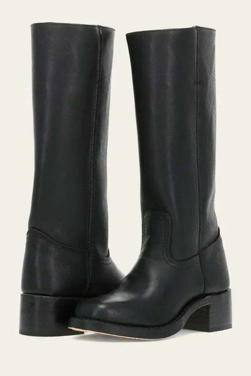 Vosperra - Mid Calf Block Heel Boots — view 3 of 10