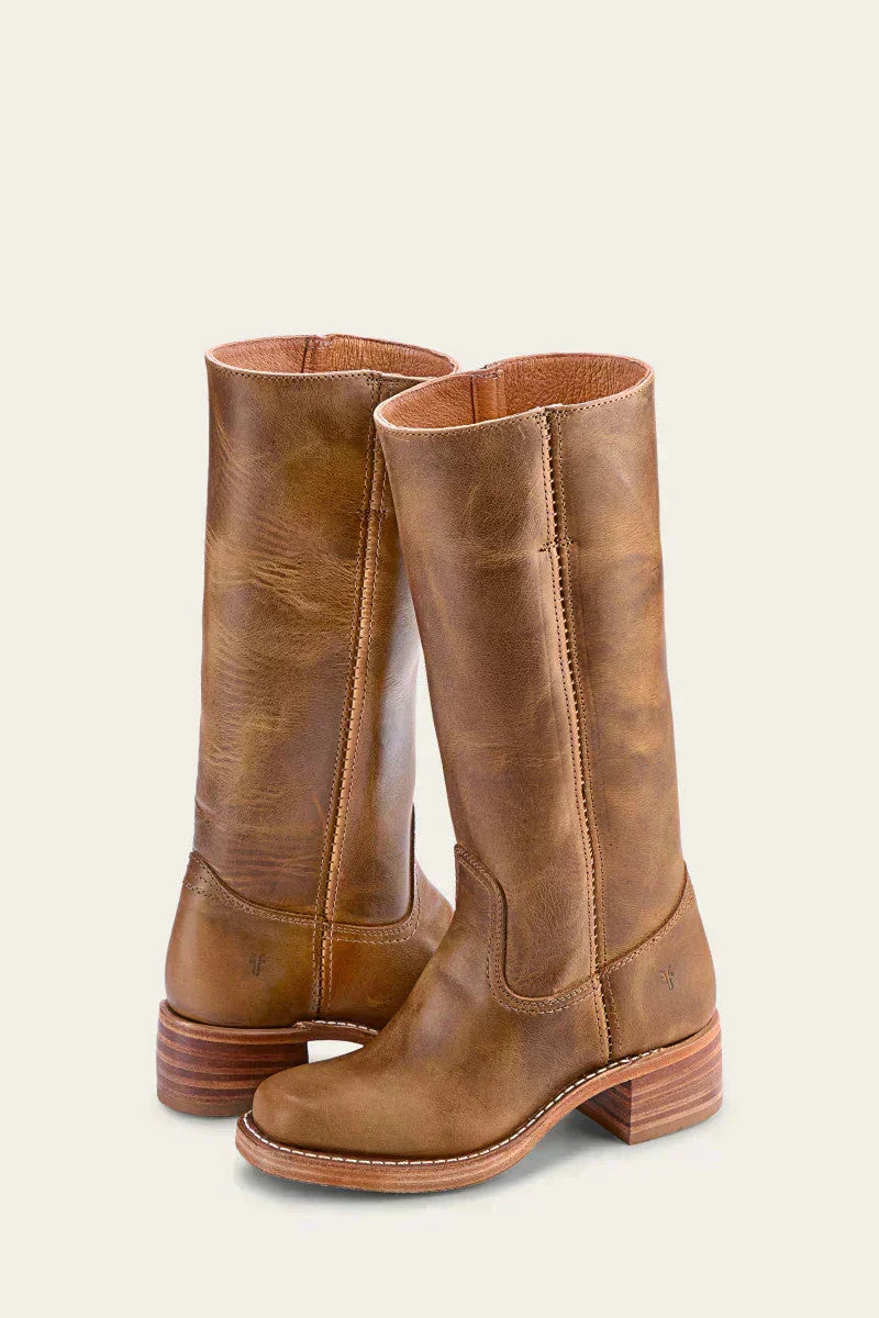 Vosperra - Mid Calf Block Heel Boots — view 2 of 10