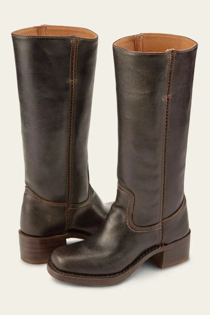 Vosperra - Mid Calf Block Heel Boots