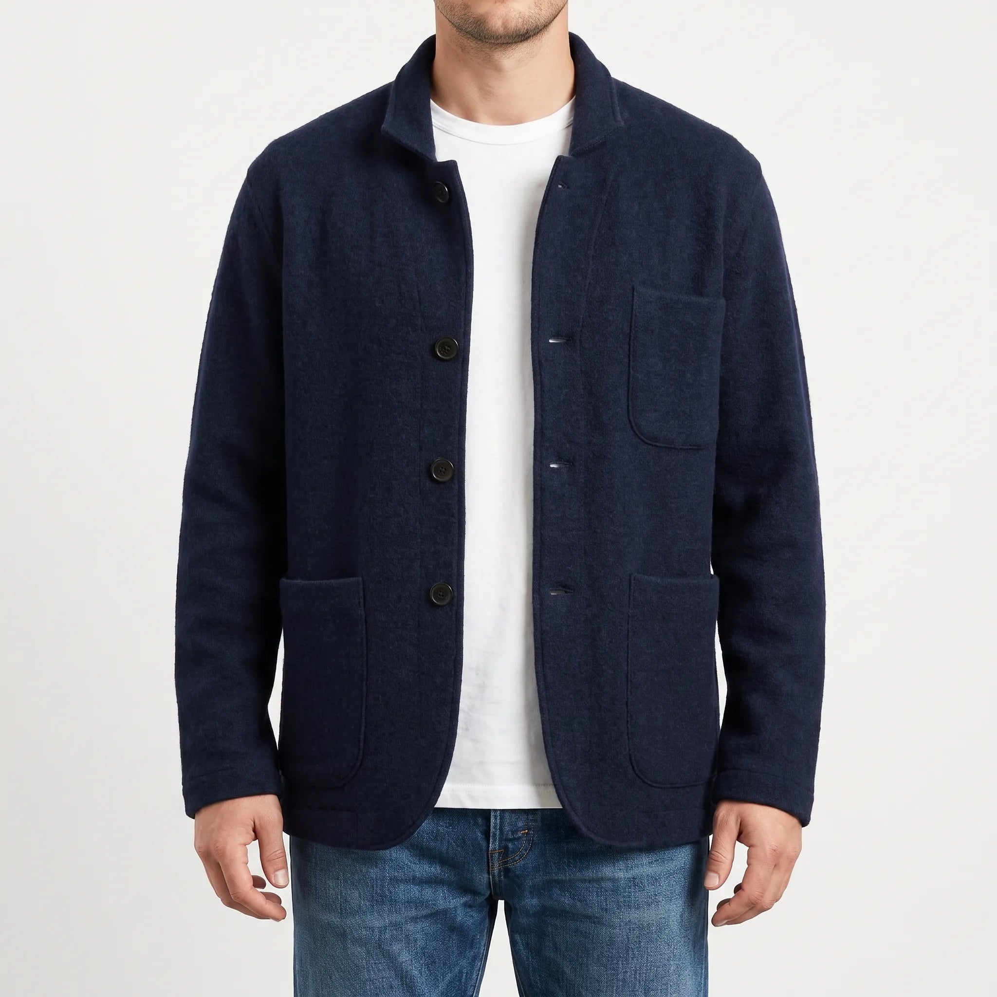 KnitHaven - Men's Structured Knit Cardigan Autumn Layering