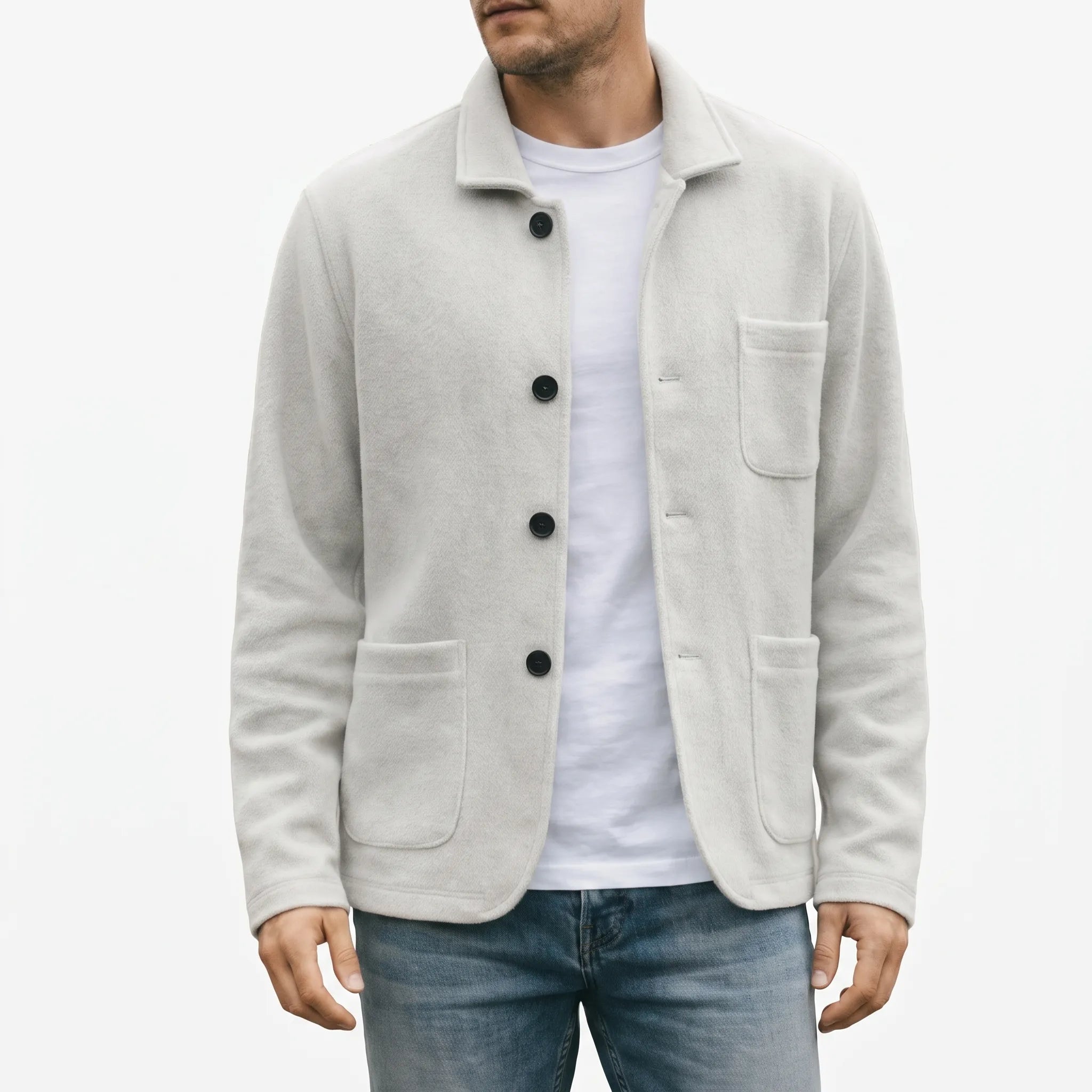 KnitHaven - Men's Structured Knit Cardigan Autumn Layering