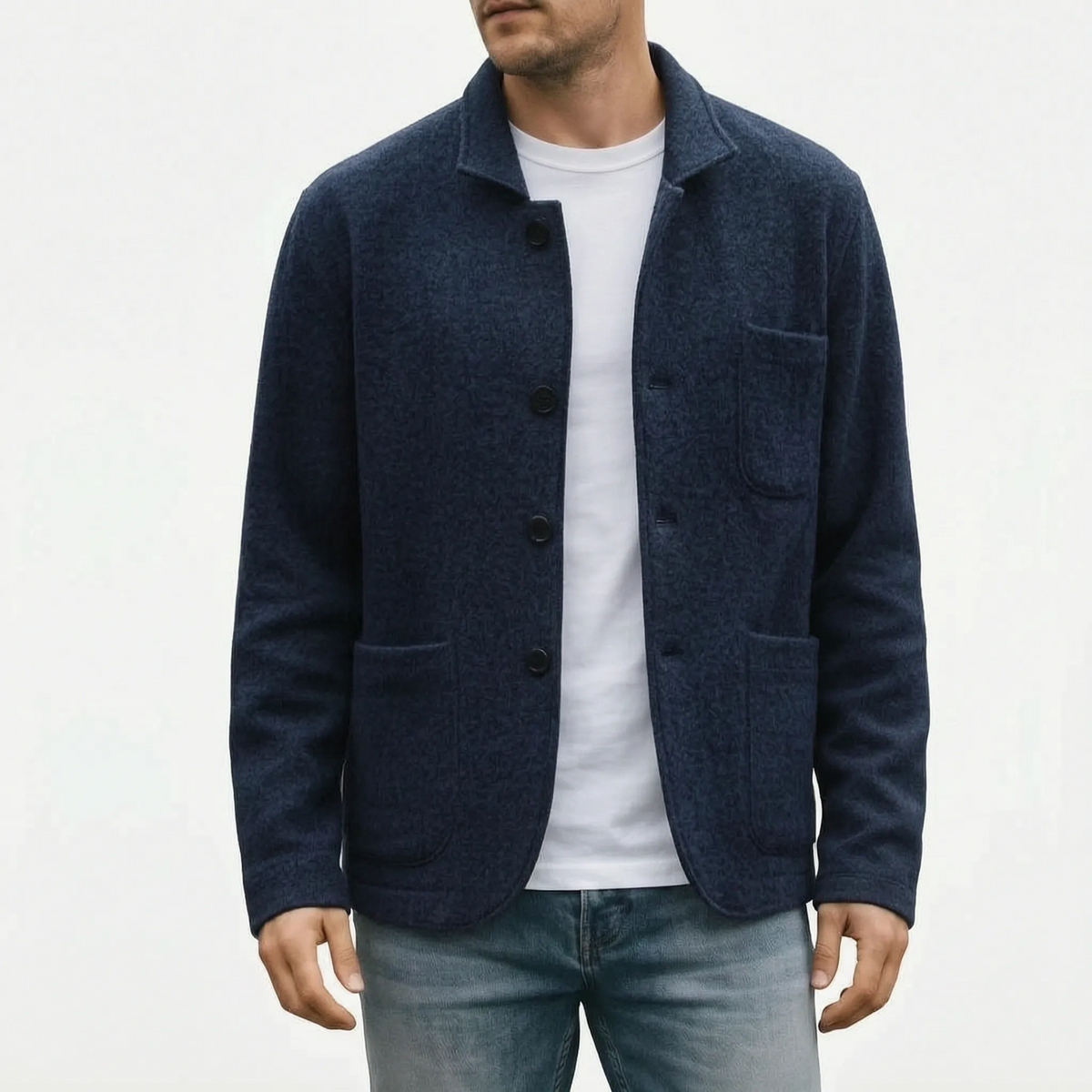 KnitHaven - Men's Structured Knit Cardigan Autumn Layering