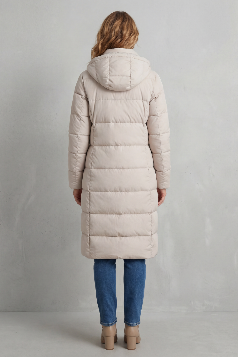Women's Longline Puffer Jacket - Cozy Padded Winter Coat — view 4 of 8