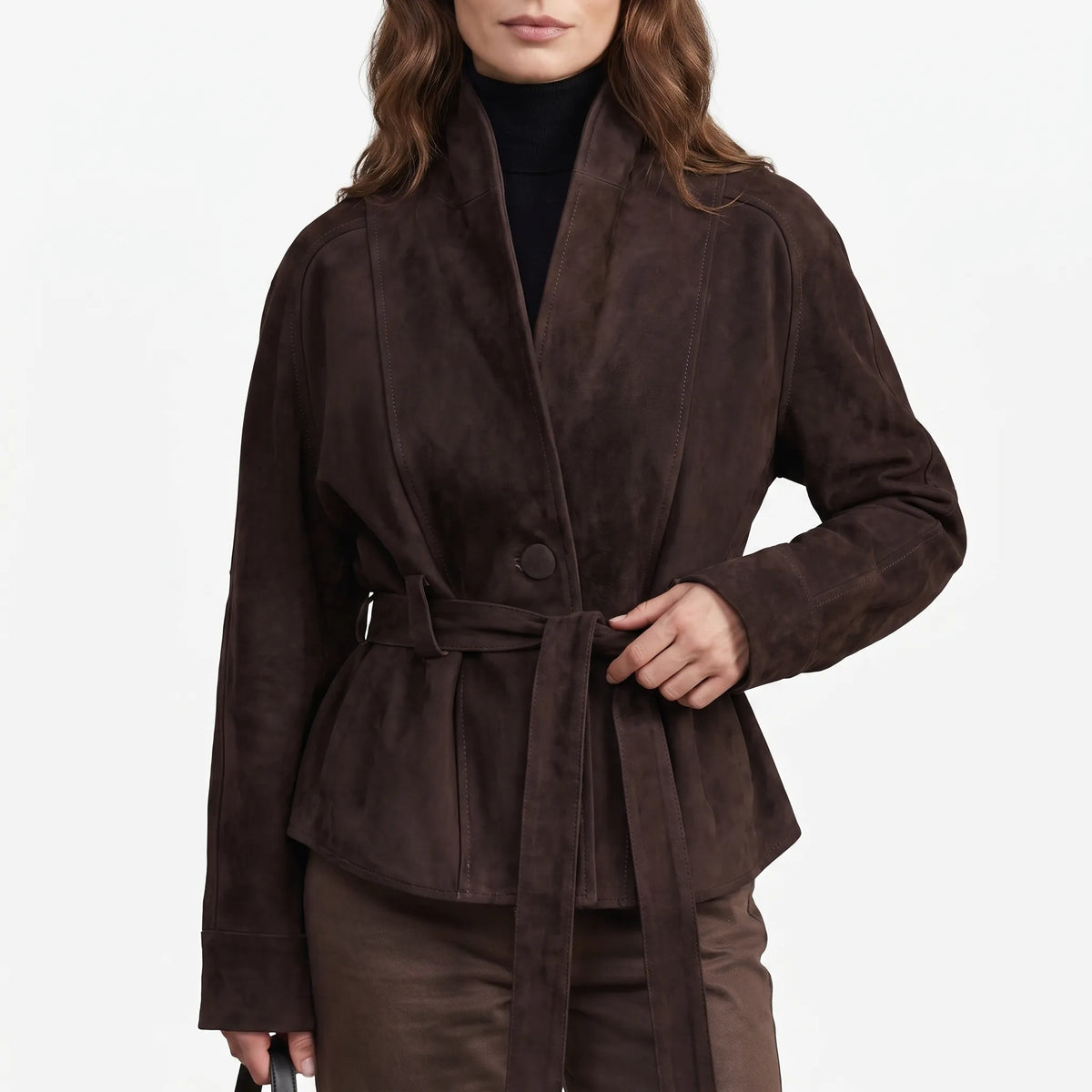 Marceau - Wrap-Style Belted Jacket Cool-Weather Layering