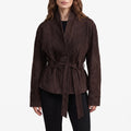 Marceau - Wrap-Style Belted Jacket Cool-Weather Layering