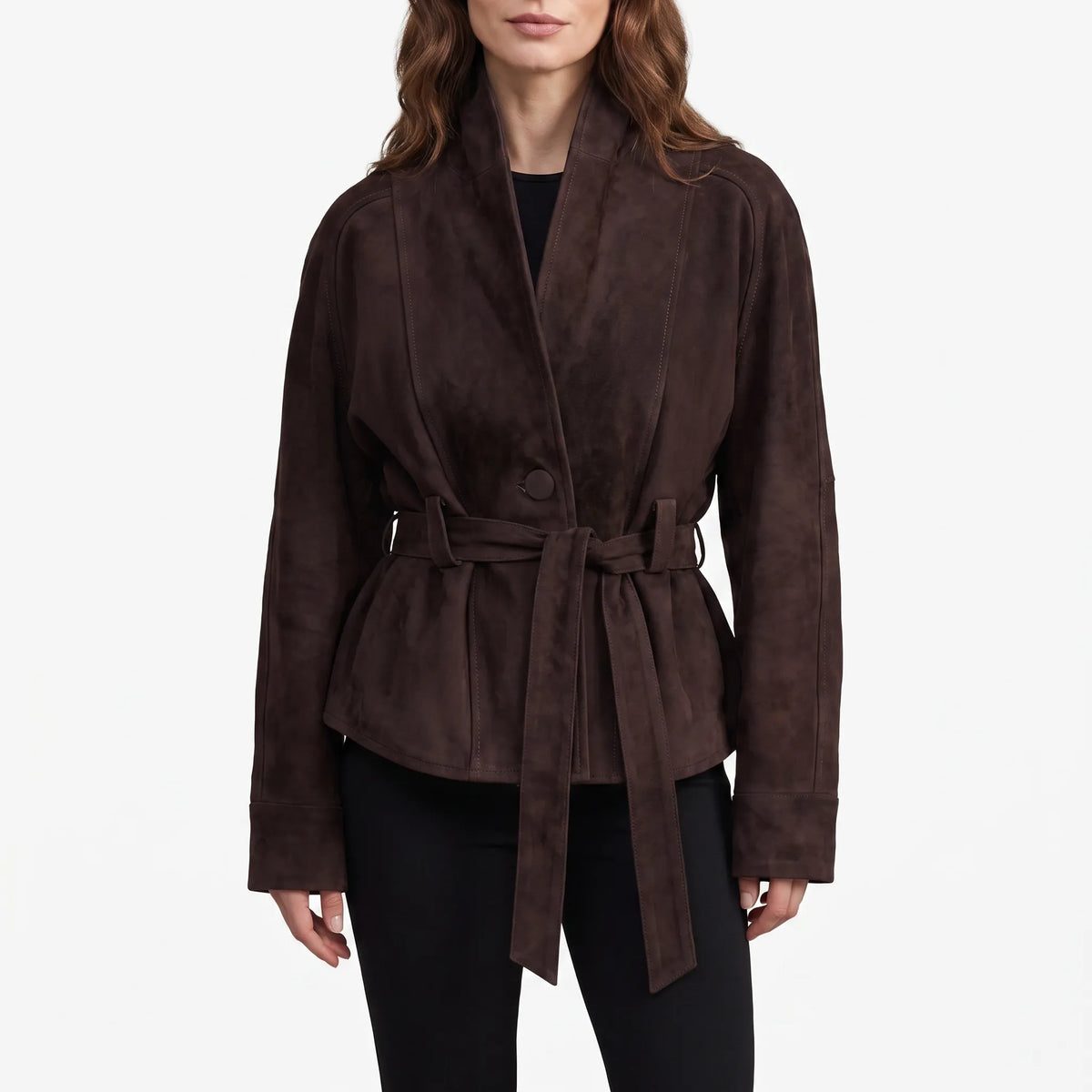 Marceau - Wrap-Style Belted Jacket Cool-Weather Layering