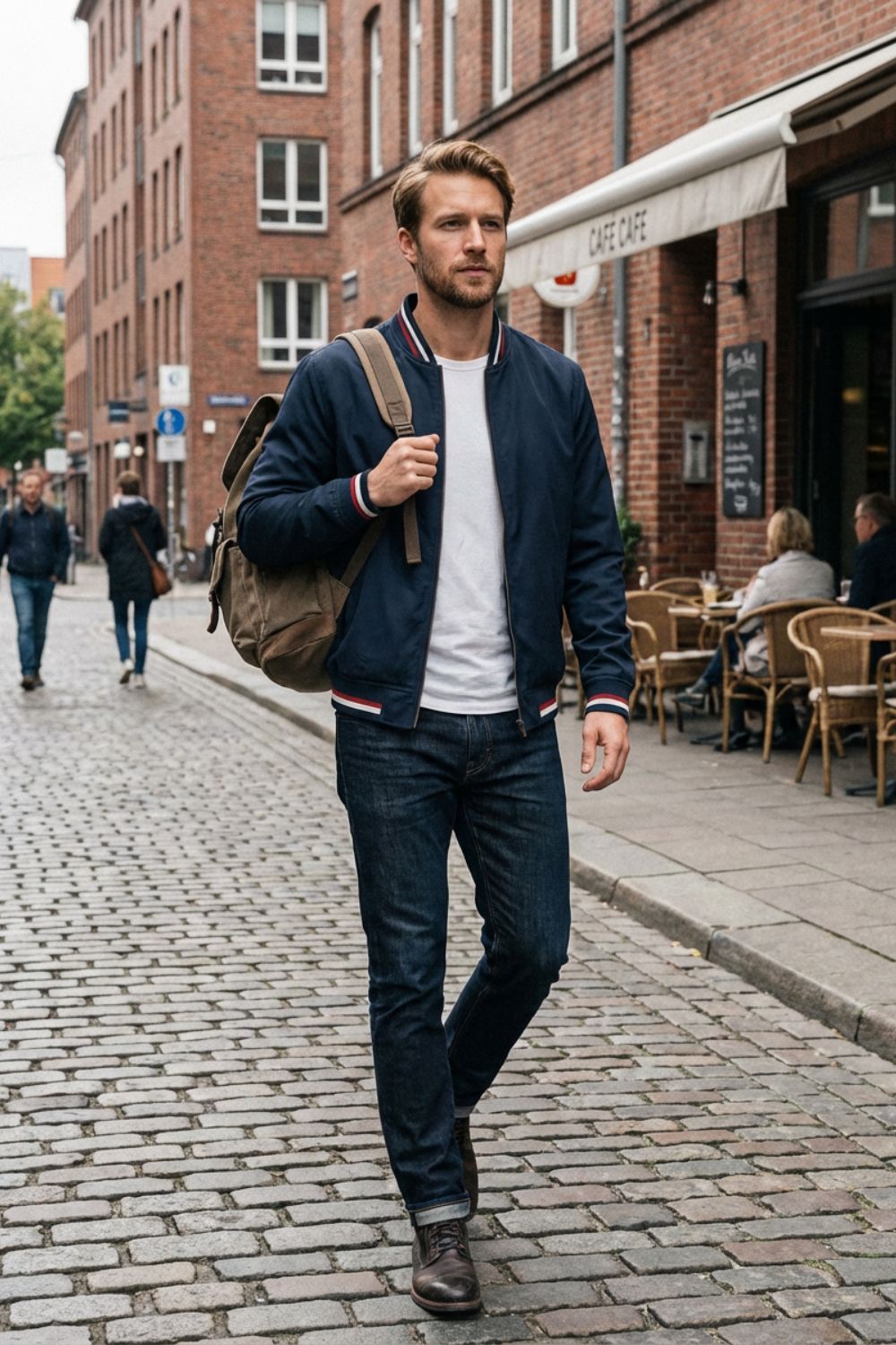 Kastorel - Men's Zip Bomber Jacket Casual Cooler Season Wear — view 4 of 10
