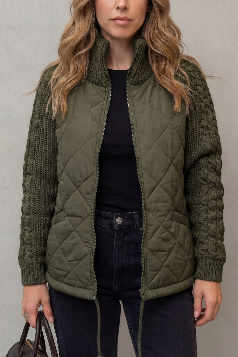 Wintermere - Quilted Puffer Jacket With Knit Accents — view 8 of 10