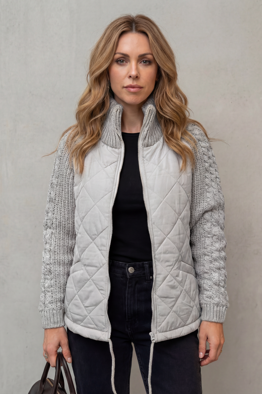 Wintermere - Quilted Puffer Jacket With Knit Accents — view 10 of 10