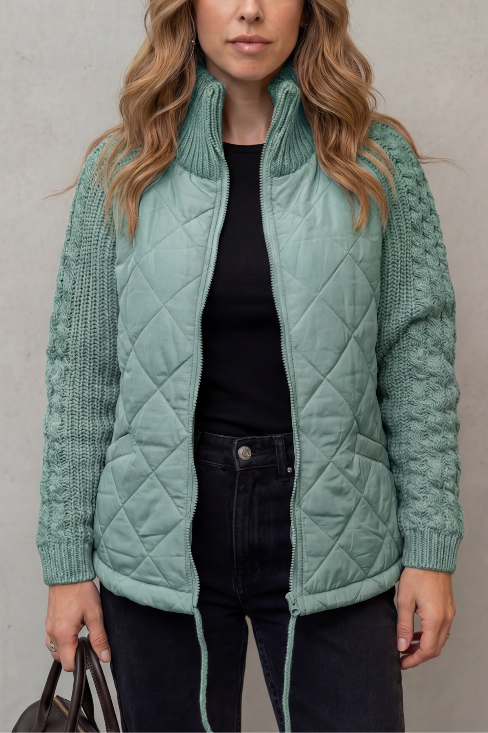 Wintermere - Quilted Puffer Jacket With Knit Accents — view 7 of 10