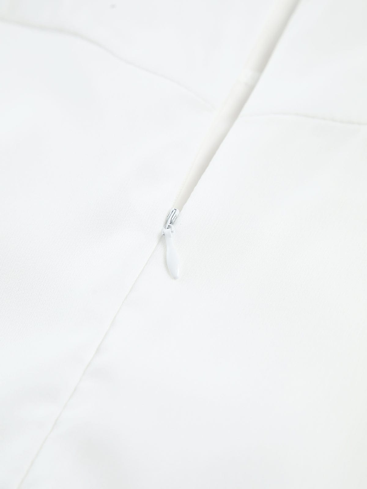 Novelia  - Elegant Sleeveless A-Line White Midi Dress Business Meetings