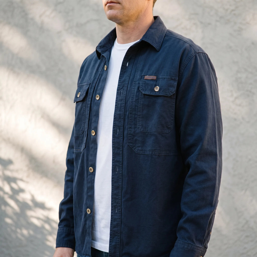 Overshirt - Long Sleeve Mens Shirt Everyday Wear