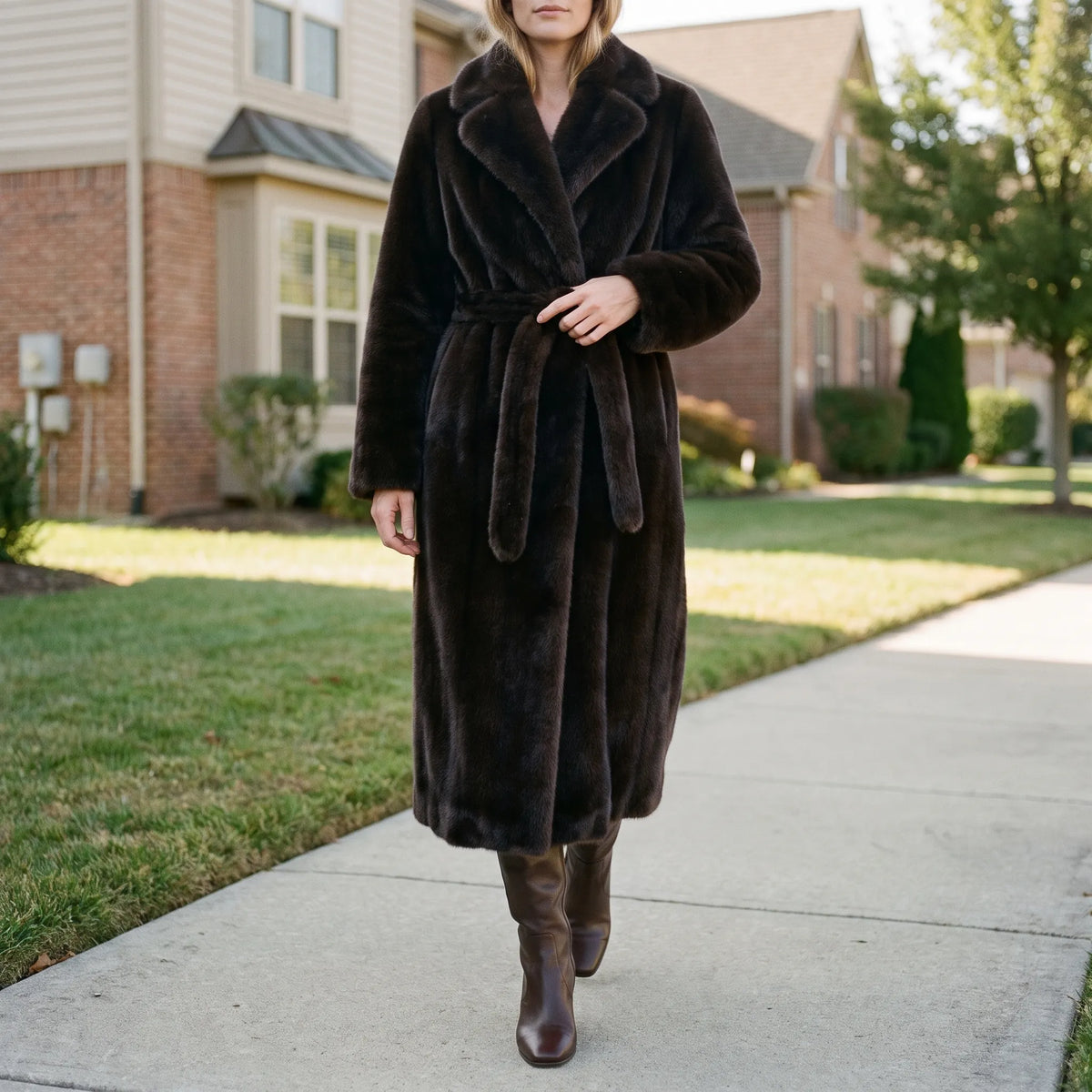 PlushWrap - Longline Plush Textured Coat Cold Weather Layering