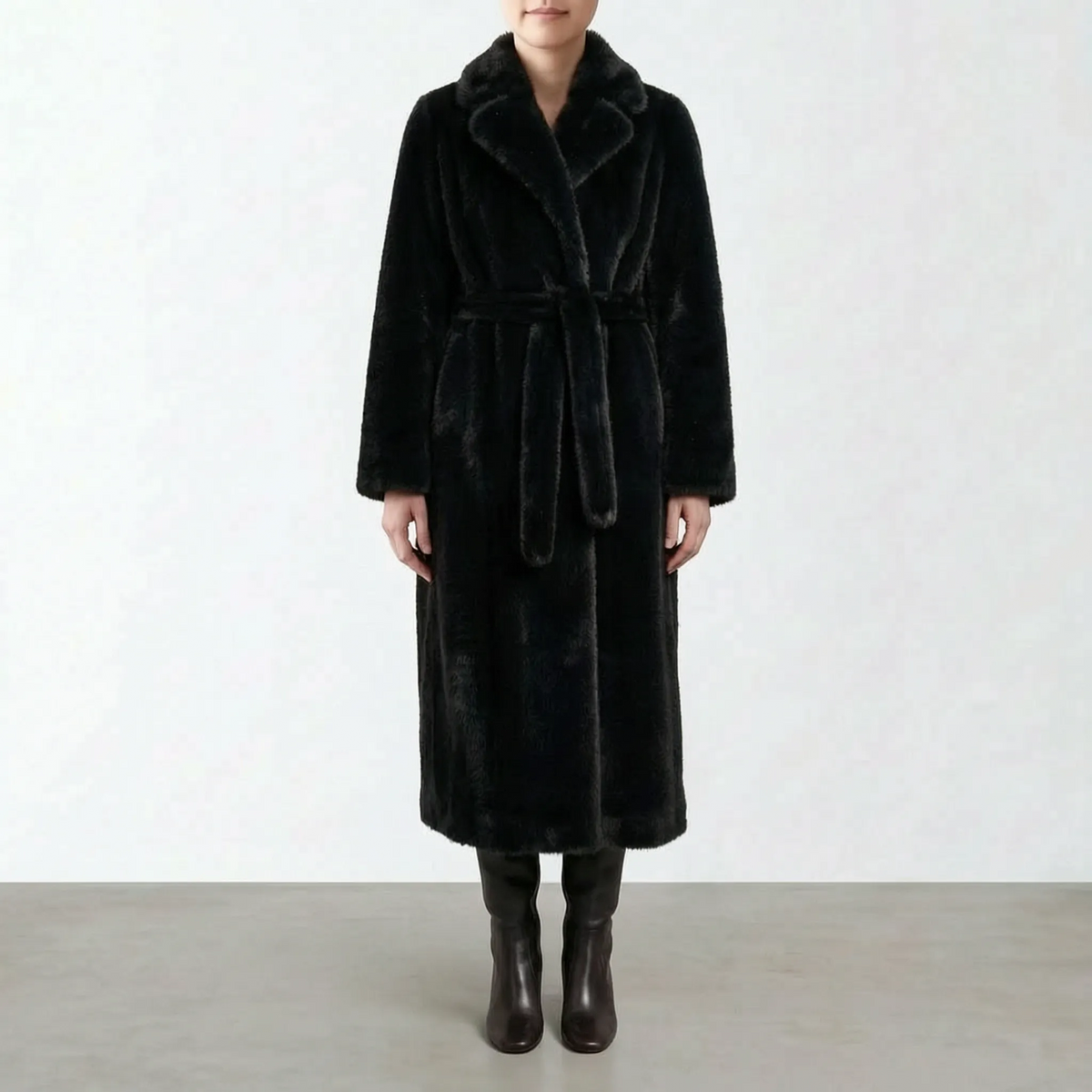 PlushWrap - Longline Plush Textured Coat Cold Weather Layering